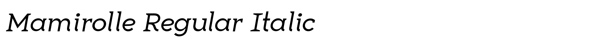 Mamirolle Regular Italic image